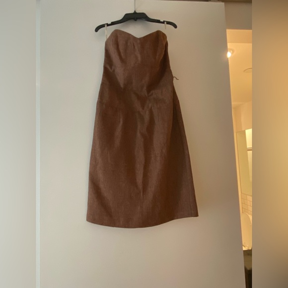 Anthropologie Tweed Strapless Shift Dress - Picture 2 of 7